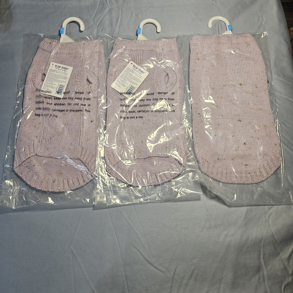 3pk Lavender BRAND NEW Dog Sweater